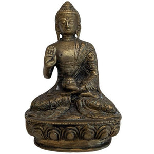 Petit Bouddha en bronze en Abhaya mudra – Népal