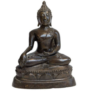 Statue de Bouddha en bronze antique – Bhumisparsha Mudra