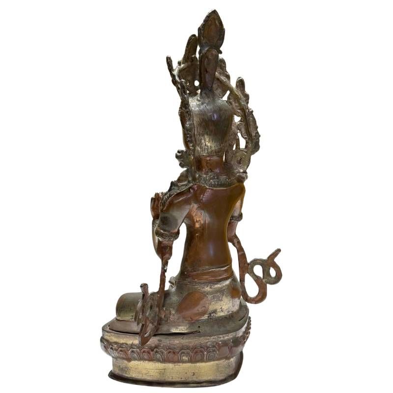 Bronze Tara with Kataka mudra from the Himalayas with natural aging
