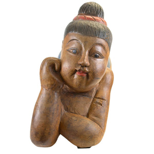 Monumental Chinese reclining Tongzi - a decorative 1920s piece