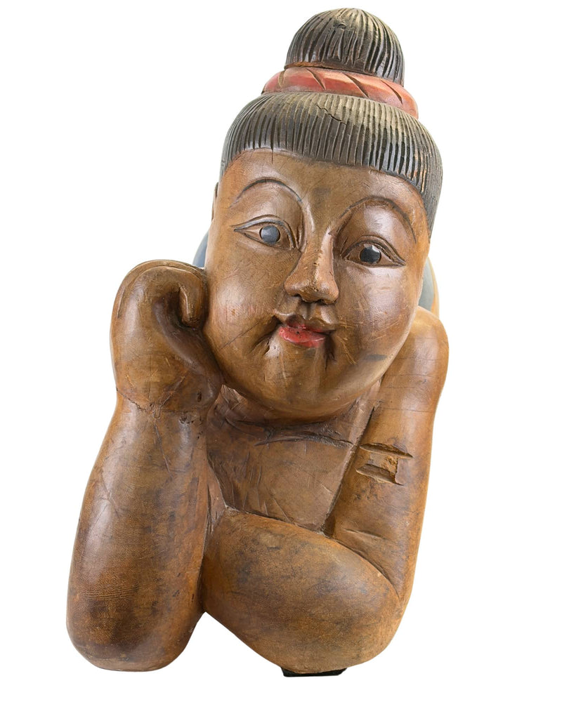 Tongzi monumental chinois couché – un objet décoratif des années 1920