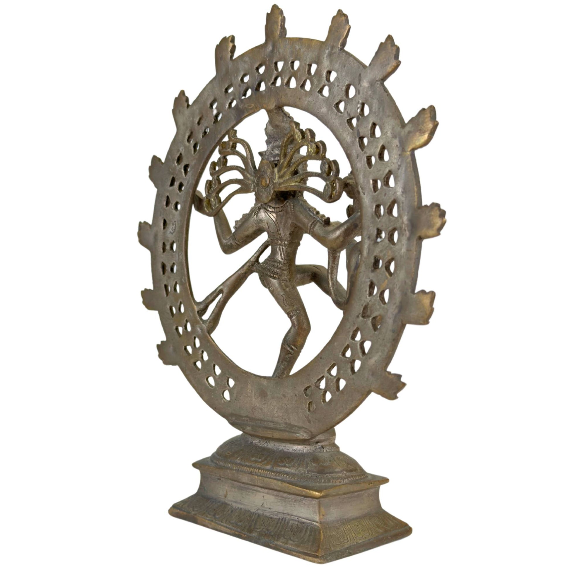 Antique Indian Shiva statue on a rectangular lotus base