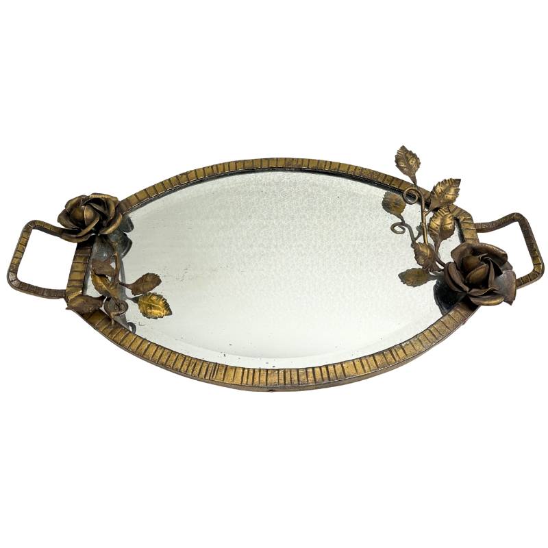 Antique Parisian bronze table set with two matching coupe bowls
