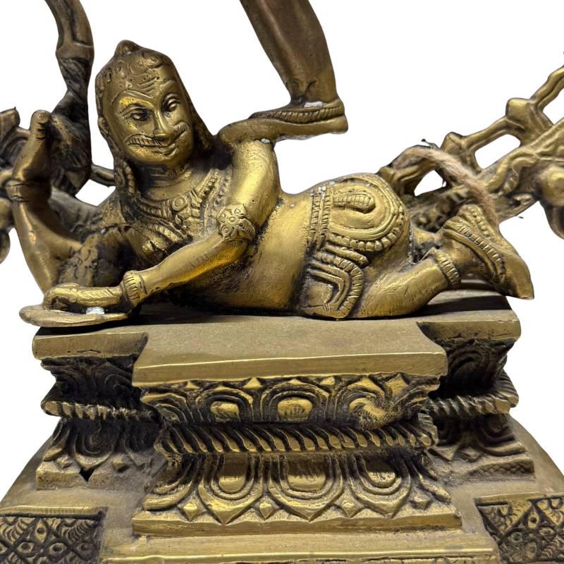 antique Shiva Nataraja bronze statue India cosmic dancer with halo of flames