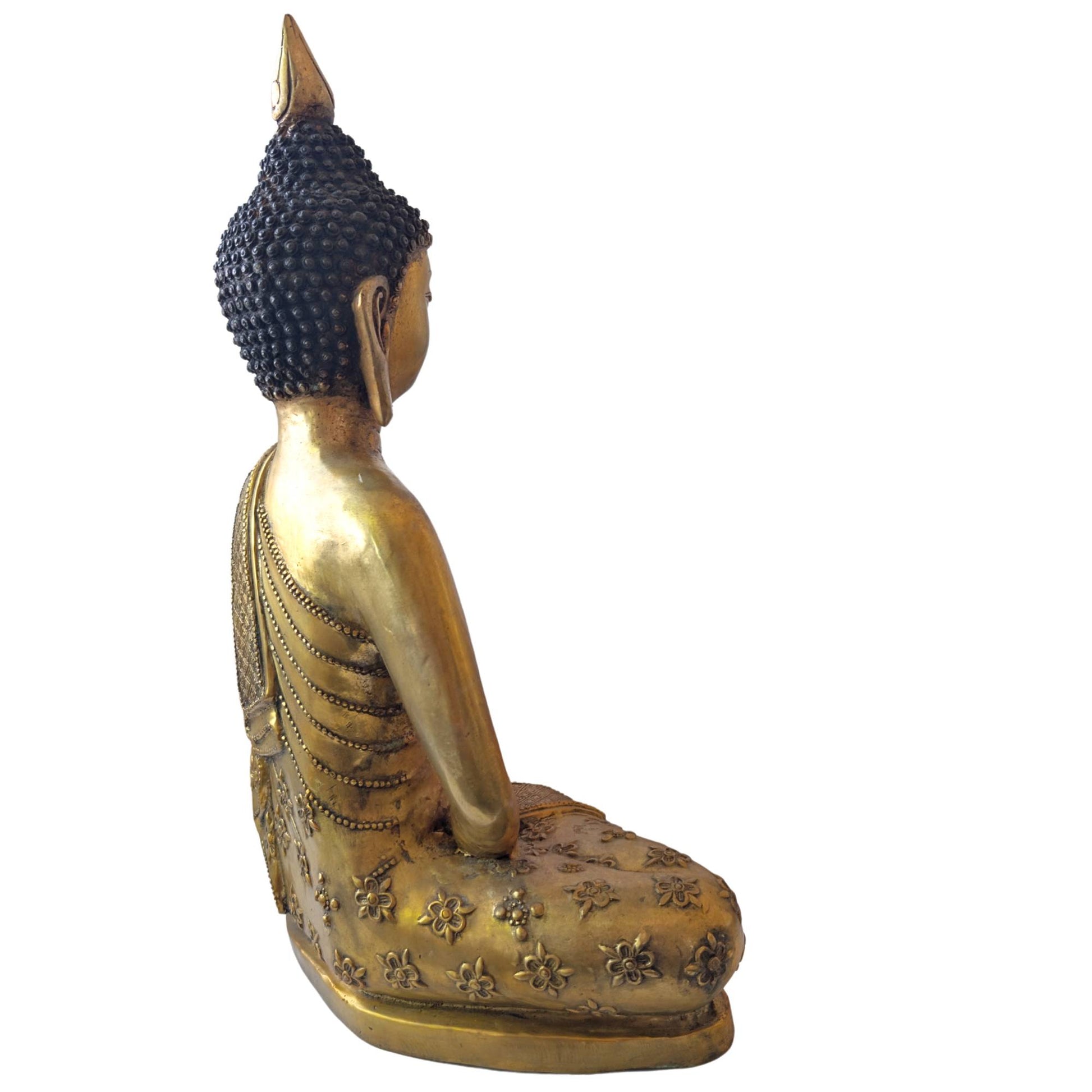 High-quality patinated Sino-Tibetan Buddha statue in the meditative Dhyana Mudra for the serious collector.