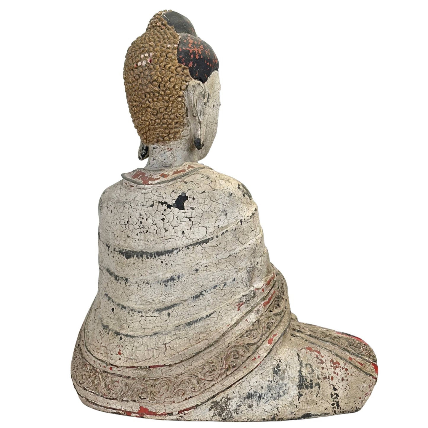 Statue d'autel de monastère sacrée, avec une base large et robuste et un poids de 4 kilos, provenant du Myanmar.