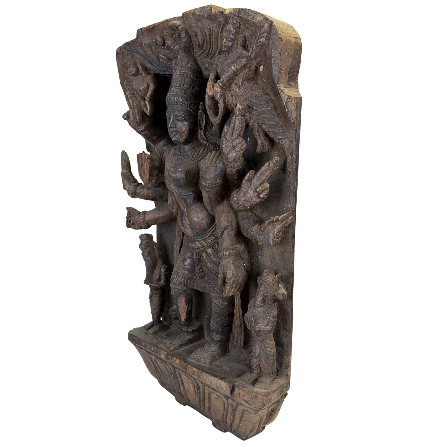 Religious temple panel with Ardhanarishvara in high relief