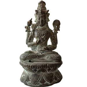 Antique Tibetan Travel Statue Avalokiteshvara – Vitarka Mudra – 18th Century