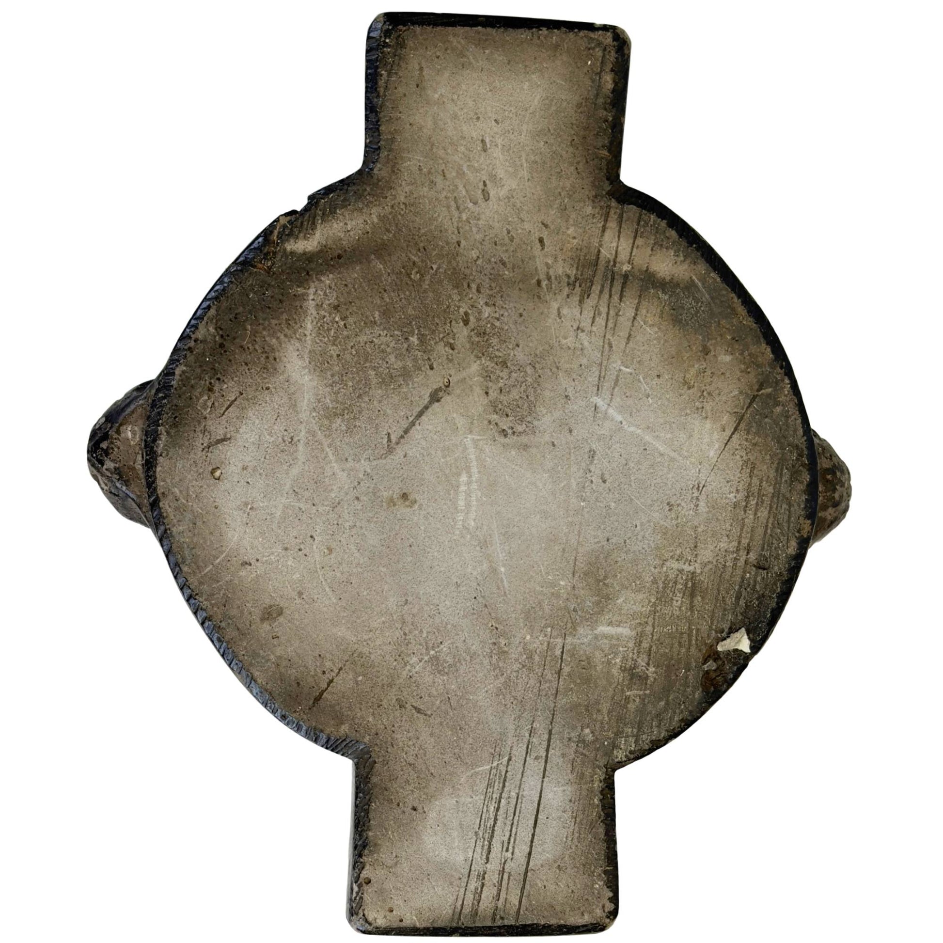 Antique Belgian pot made of cast artificial stone with a historical appearance