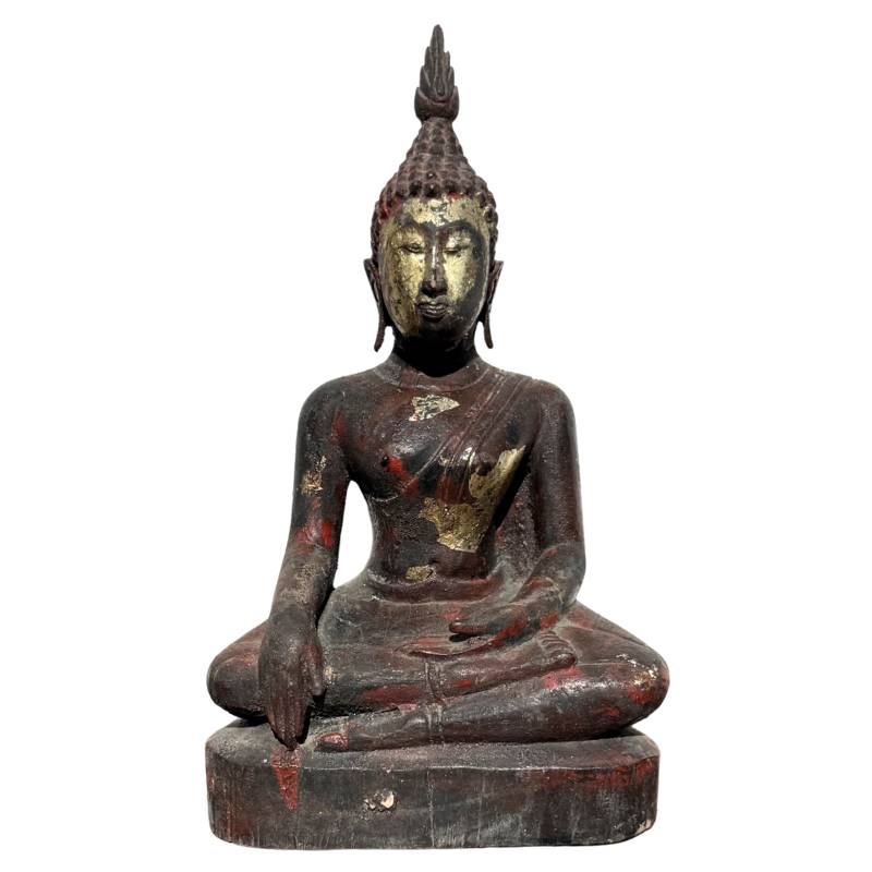 Antique Buddha from Burma with original gold leaf.