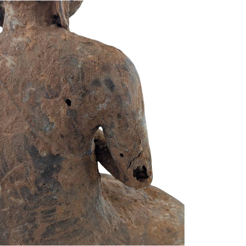 Antique Buddha bronze sculpture Myanmar Buddhist meditation