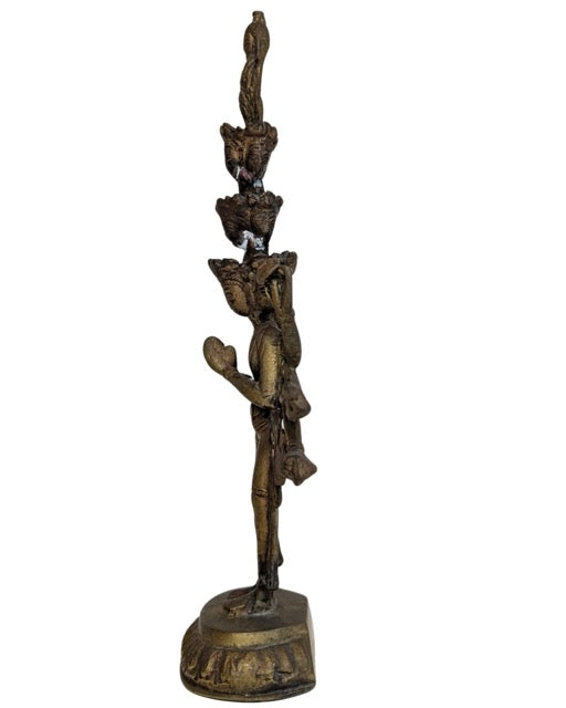 Antique Buddhist art bronze with natural oxidation