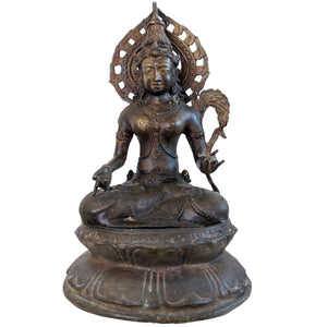 Statue en bronze Avalokiteshvara / Padmapani – Style bouddhiste javanais