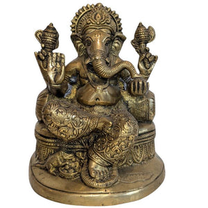 Ganesha en bronze antique – fait main Lot 112