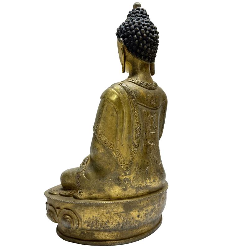 Antique bronze Physician Buddha with natural wear and old patina