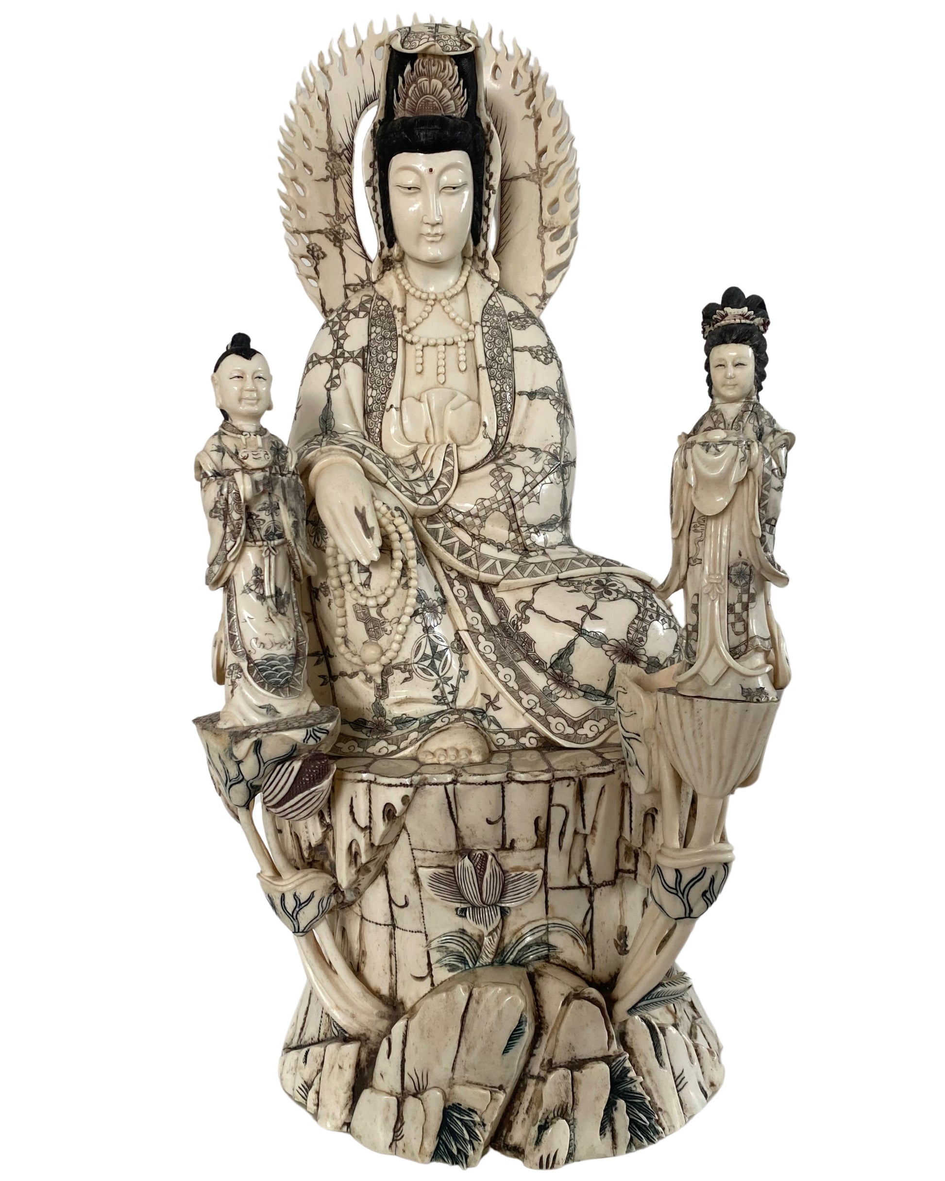 Antieke Chinese Kwan Yin Guanyin uit de late Qing-dynastie
