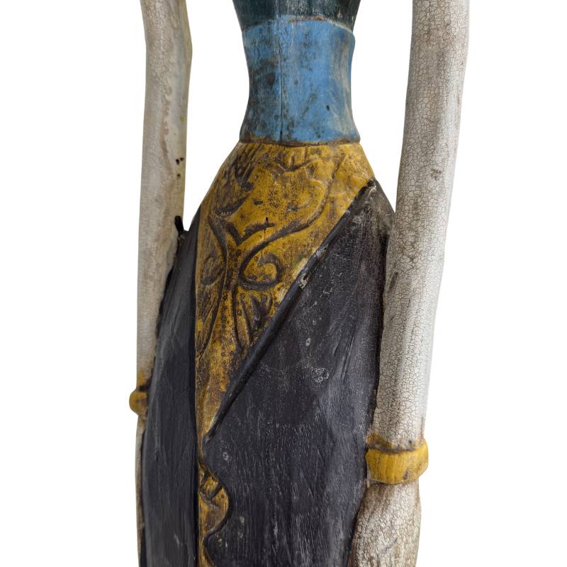 Monumental pair of Javanese wedding icons, 100 cm high.