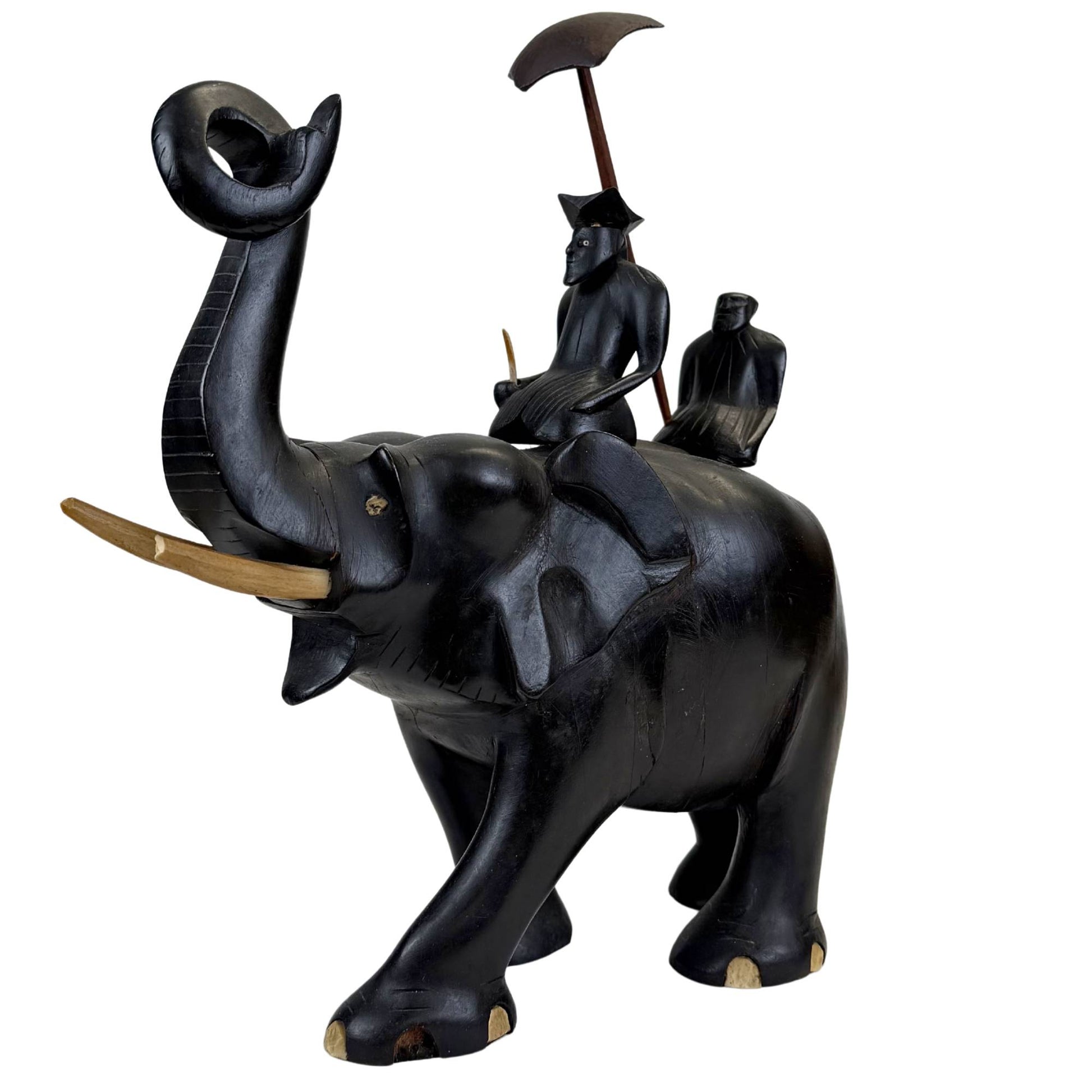 antique sculpture elephant eye ox detail