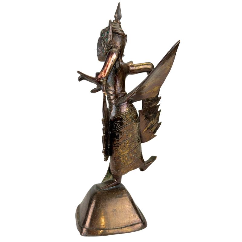 Antique Thai Kinnara sculpture in classical Rattanakosin style.