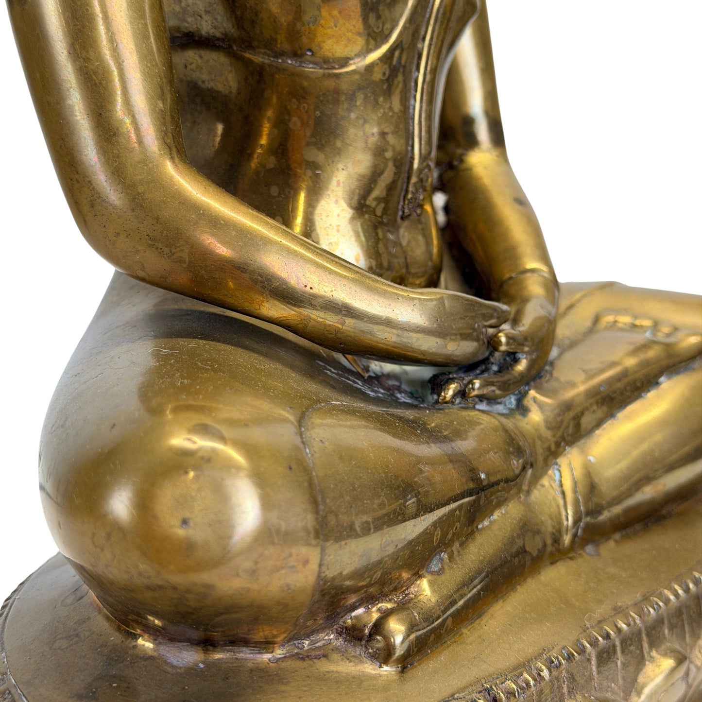 Detail van handen in Dhyana Mudra