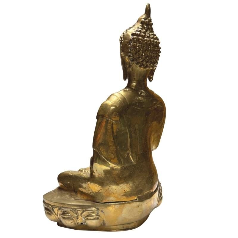 Antique Tibetan bronze Buddha with ormolu surface