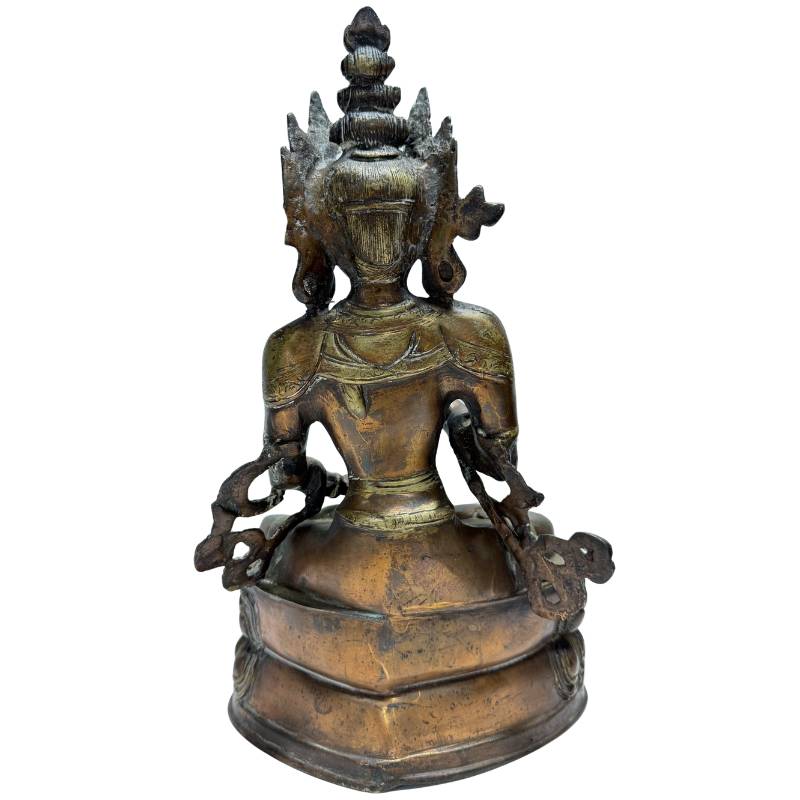 Antique bronze Vajrasattva as a Vajrayana purification figure