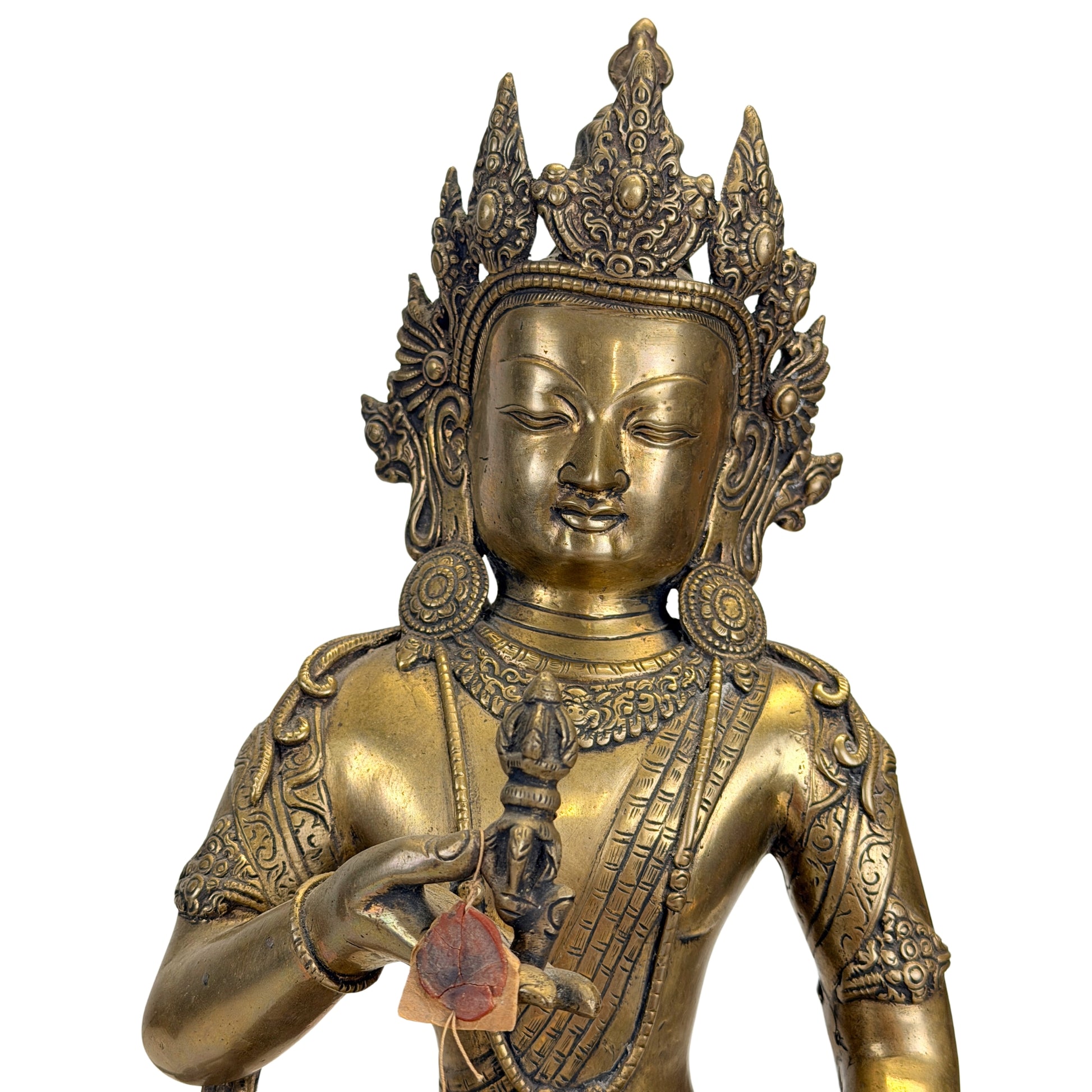 Statue tibétaine antique de Vajrasattva, également connue sous le nom de Dorje Sempa