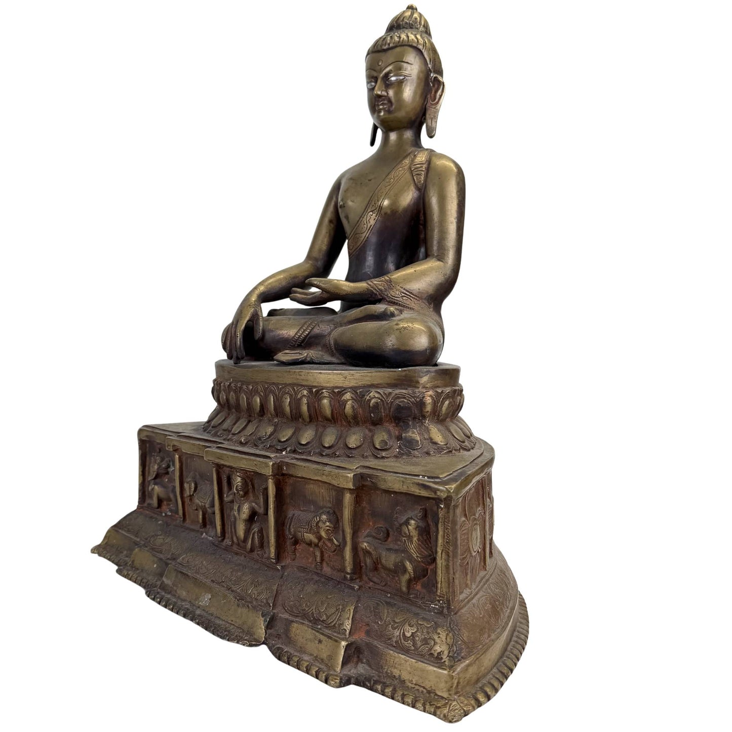 Authentic Vajrayana Buddha from the Himalayan region with traditional ritual design