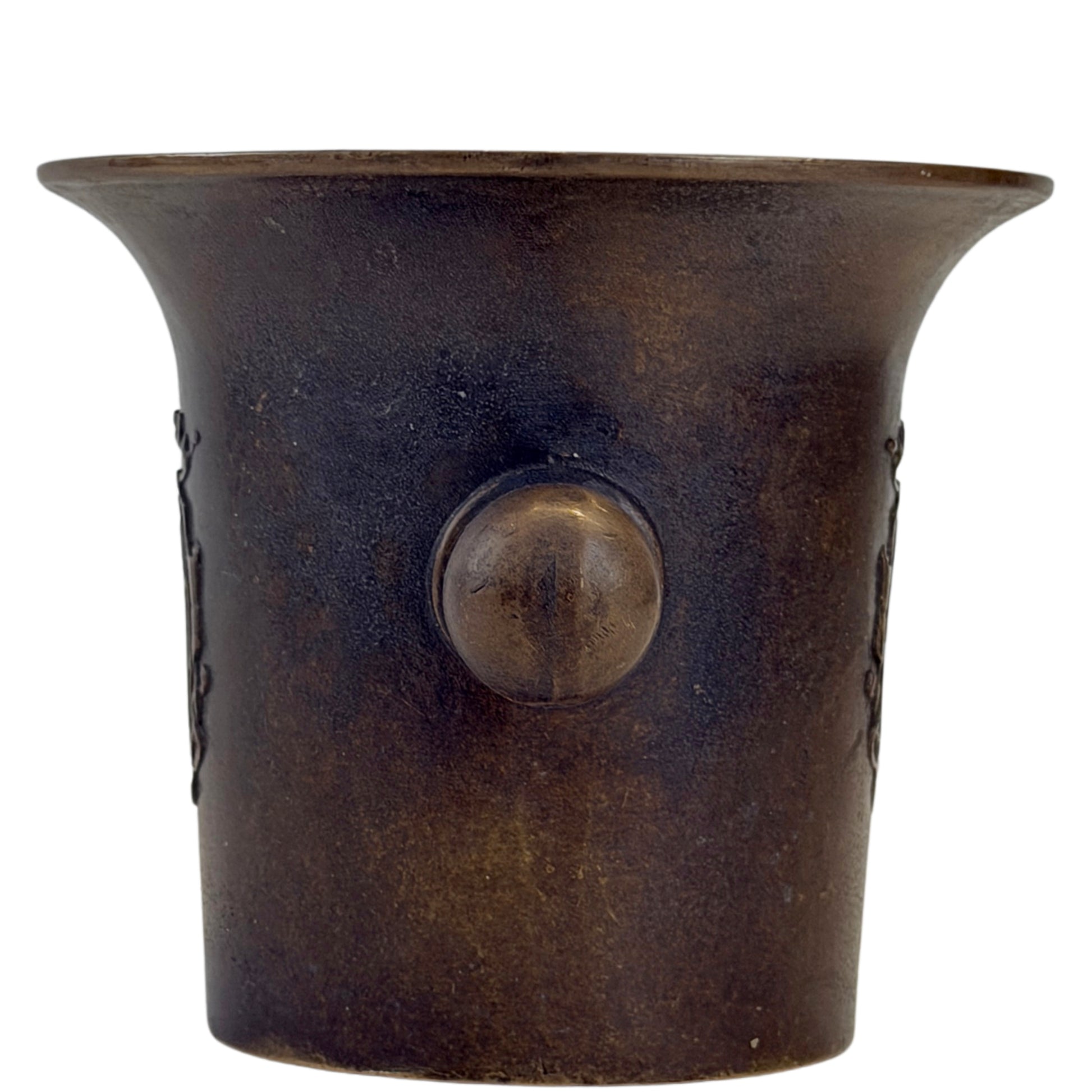 Complete antique Italian mortar with original bronze pestle