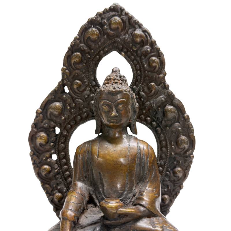 Antique Himalayan bronze Buddha statues with Dhyana Mudra for collectors