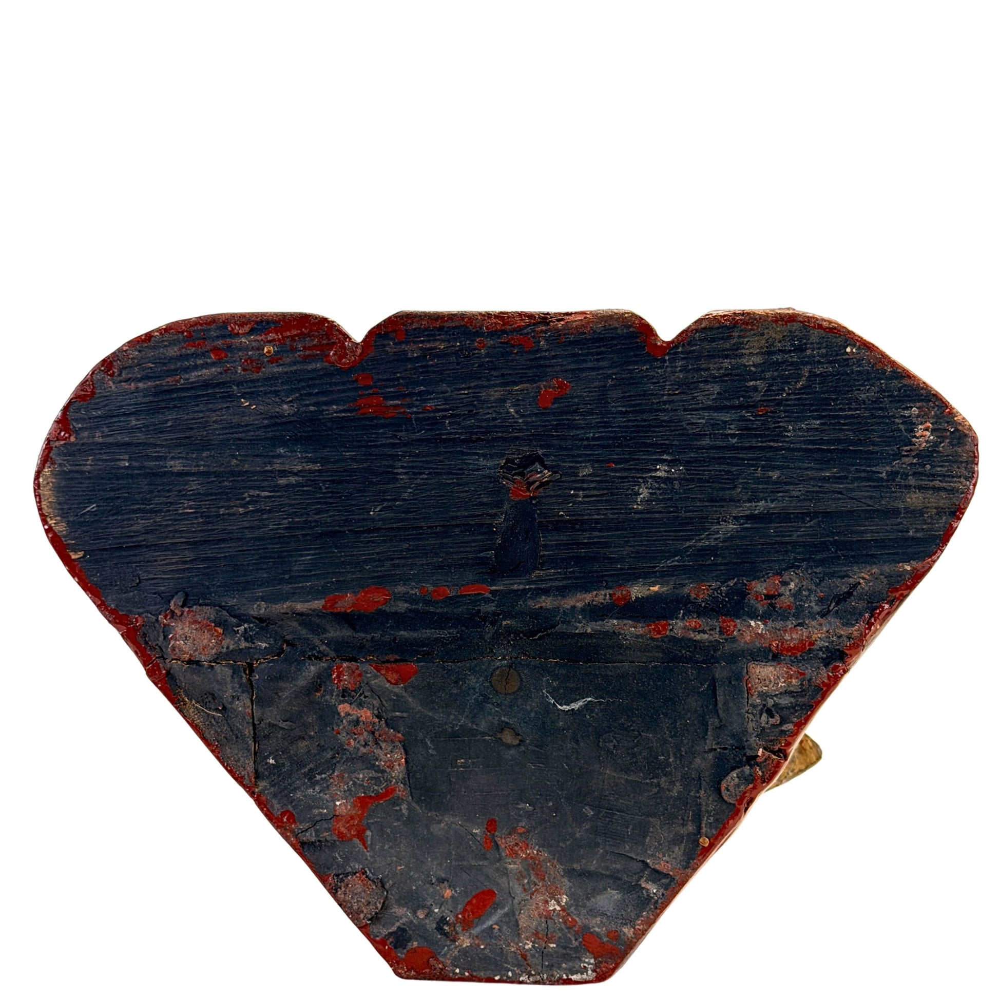 Underside of the red-lacquered wooden base, SKU 738