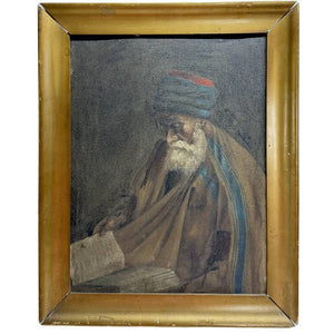 Portrait antique du rabbin Yehuda Zeitoun – Judaica tunisienne (Monastir) – ca. 1905