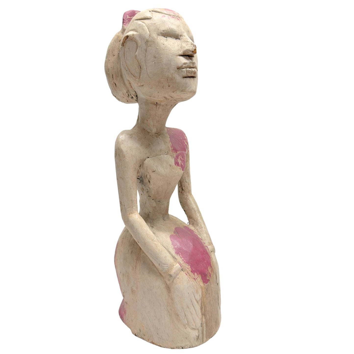 Face of an archaic ancestor figure, East Indonesian tribal art