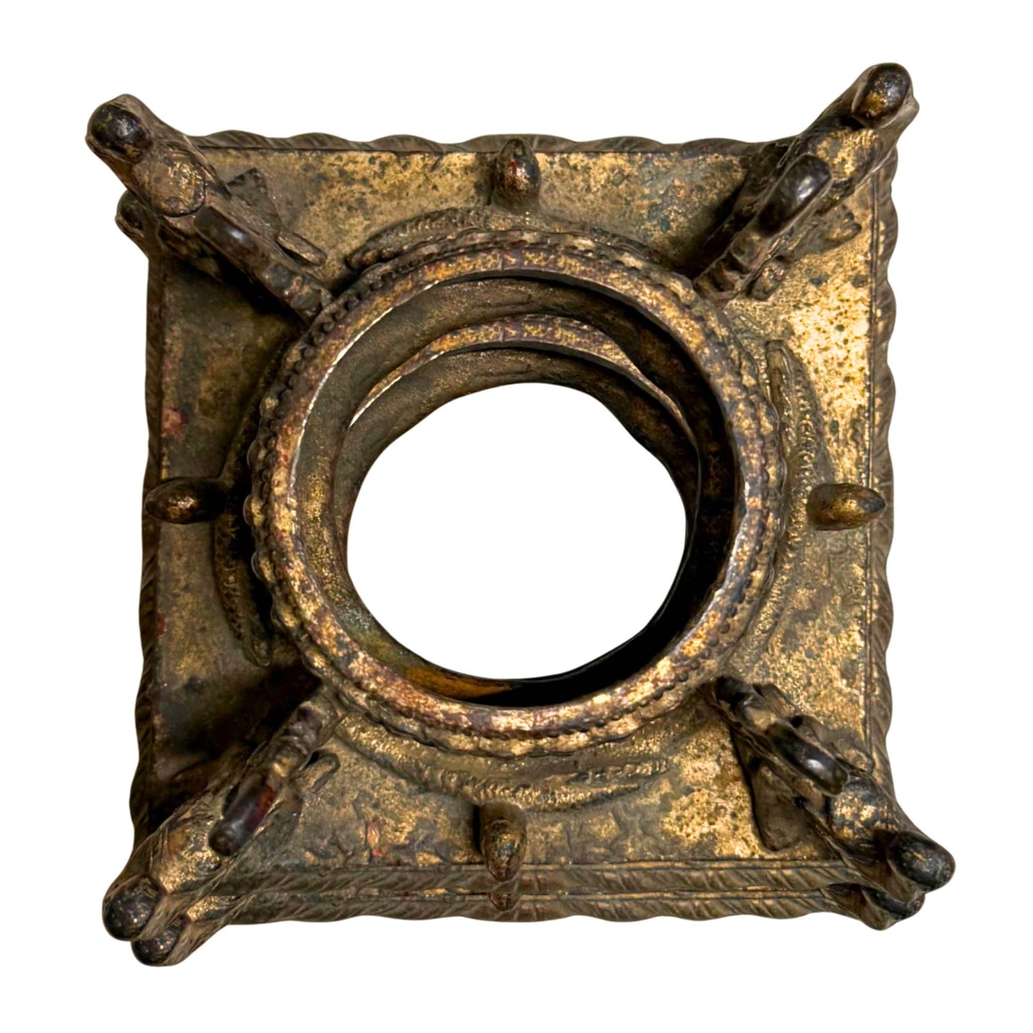 Architectural Nepalese temple bronze Swayambhunath model audit