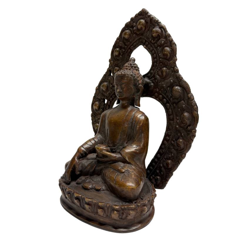Authentic Himalayan bronze Buddha statues with meditation mudra and natural wear