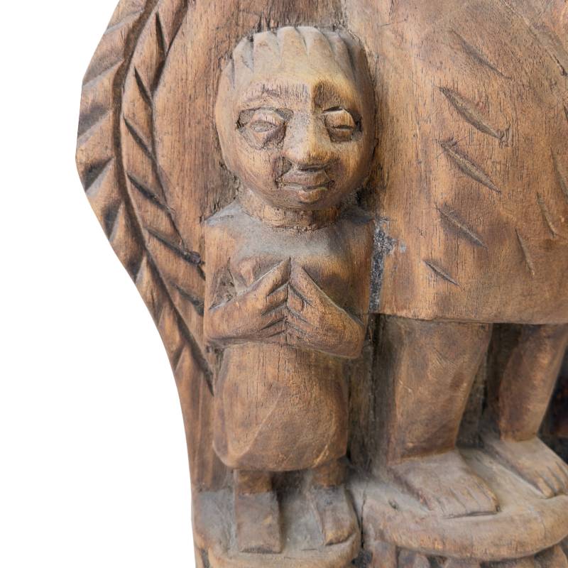 Authentic African wooden statue tribal decoration