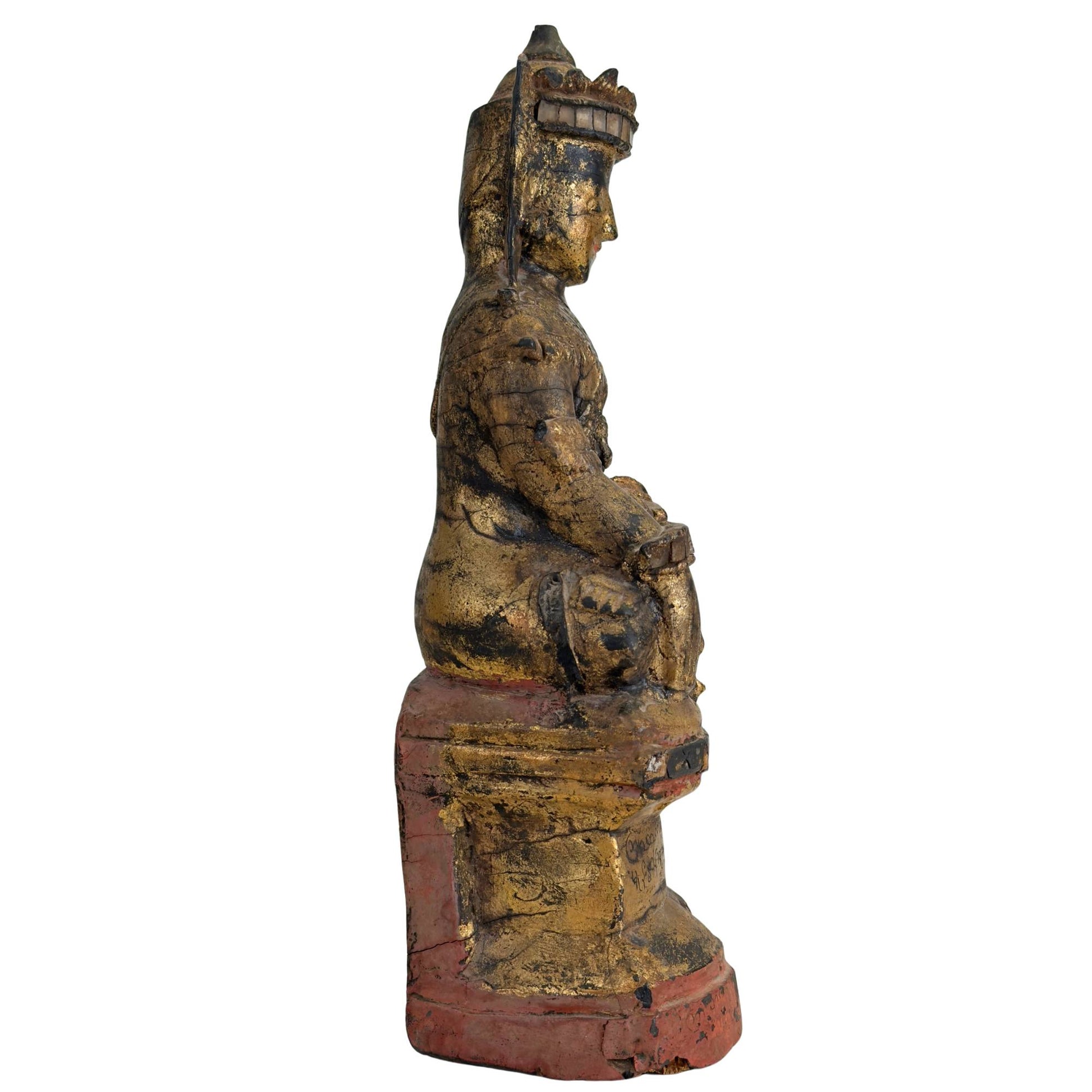 Authentic Burmese temple statue of a Nat spirit