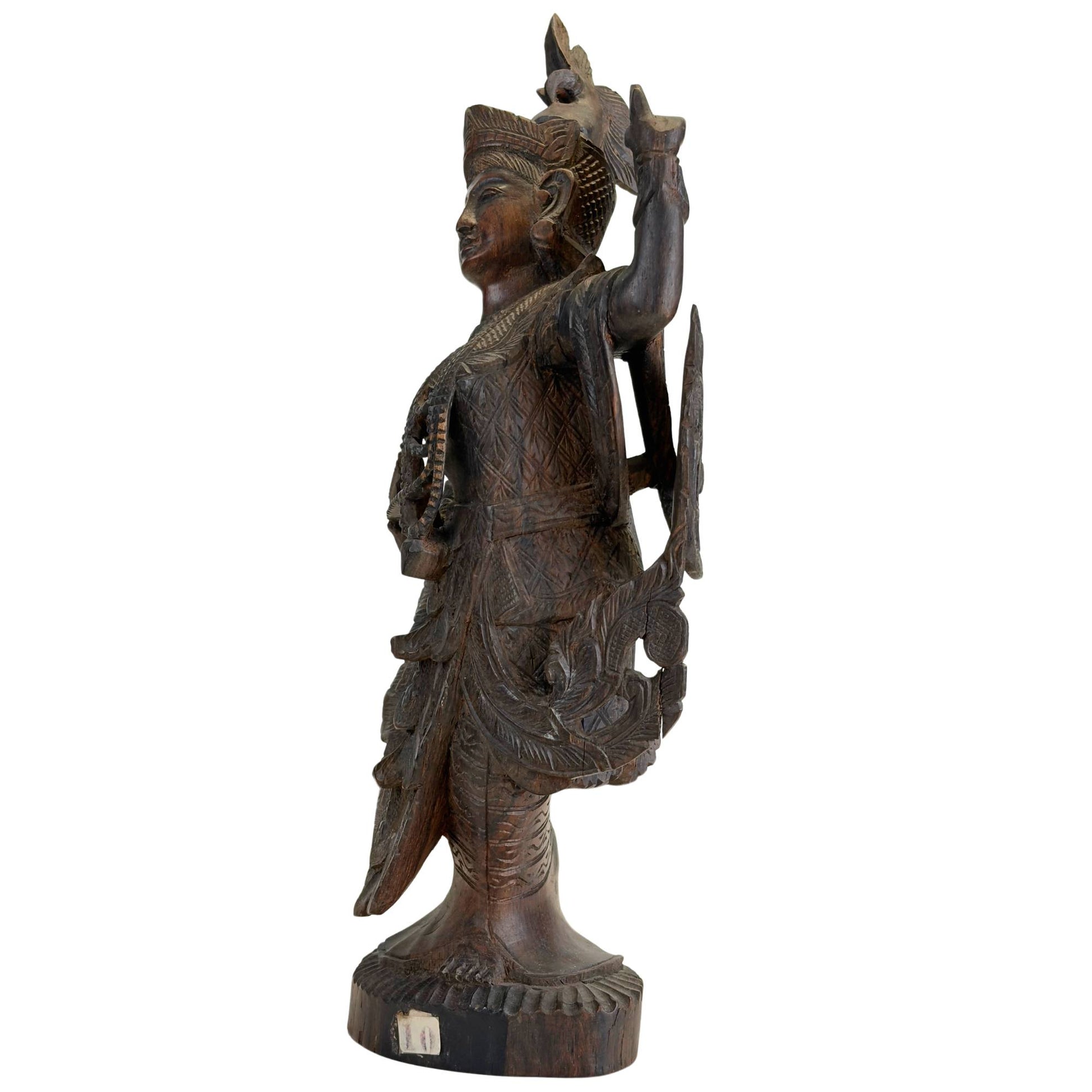Authentic Kinnari sculpture from Myanmar