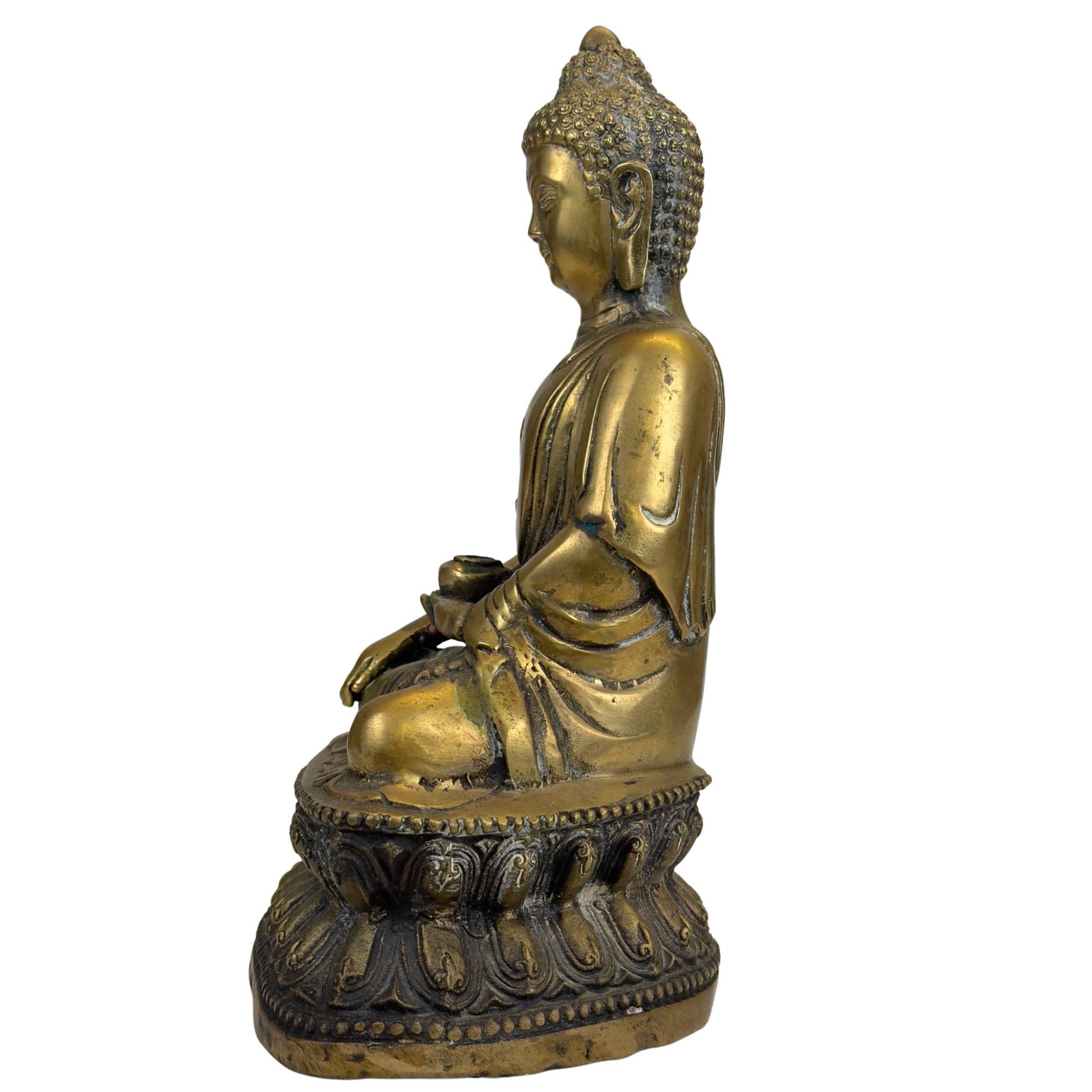 Authentic Medicine Buddha on a double lotus base