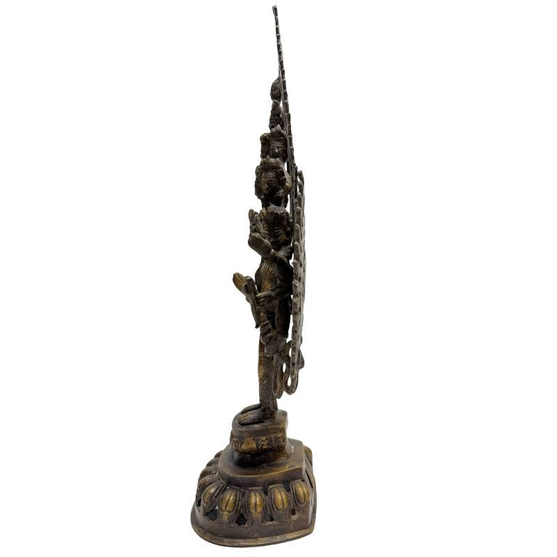 Bronze Avalokiteshvara with stacked heads