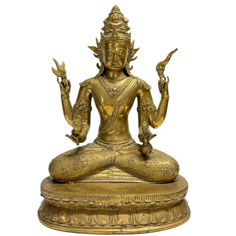 Four-armed Avalokiteshvara Vajrayana bodhisattva in Nepalese Newar style