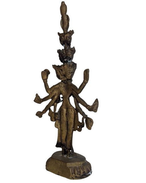 Authentic Asian bronze casting 11-headed Avalokiteshvara