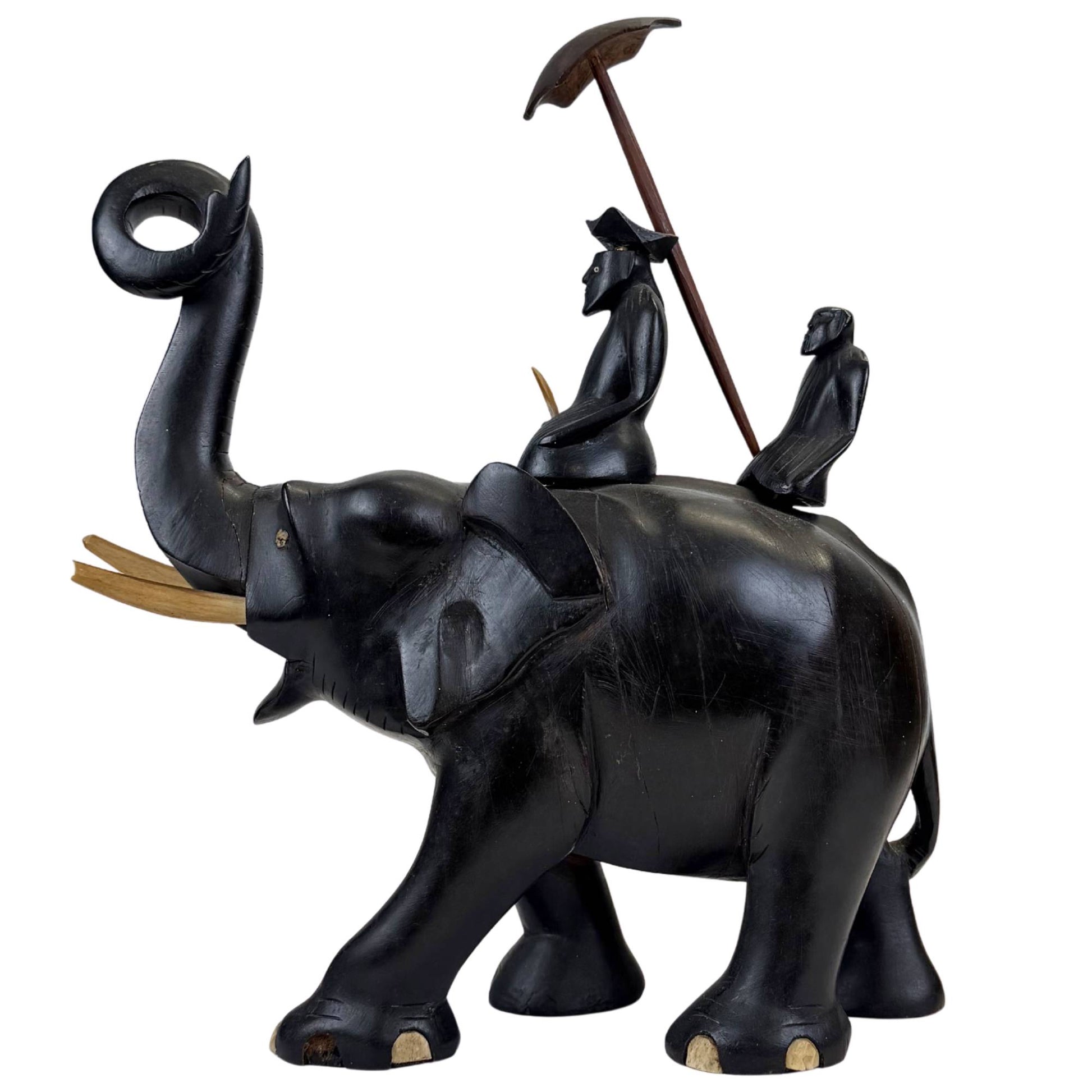 Asian heritage elephant tusks bovine bone inlay
