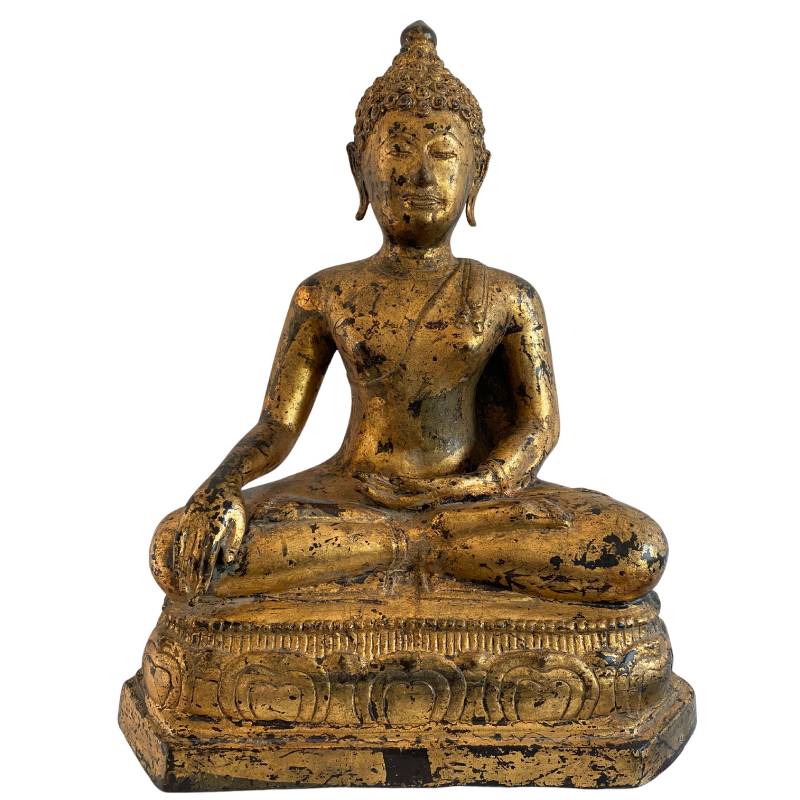Burmese Mandalay Buddha statue in bronze with original gilding, 19th century, Lot 159