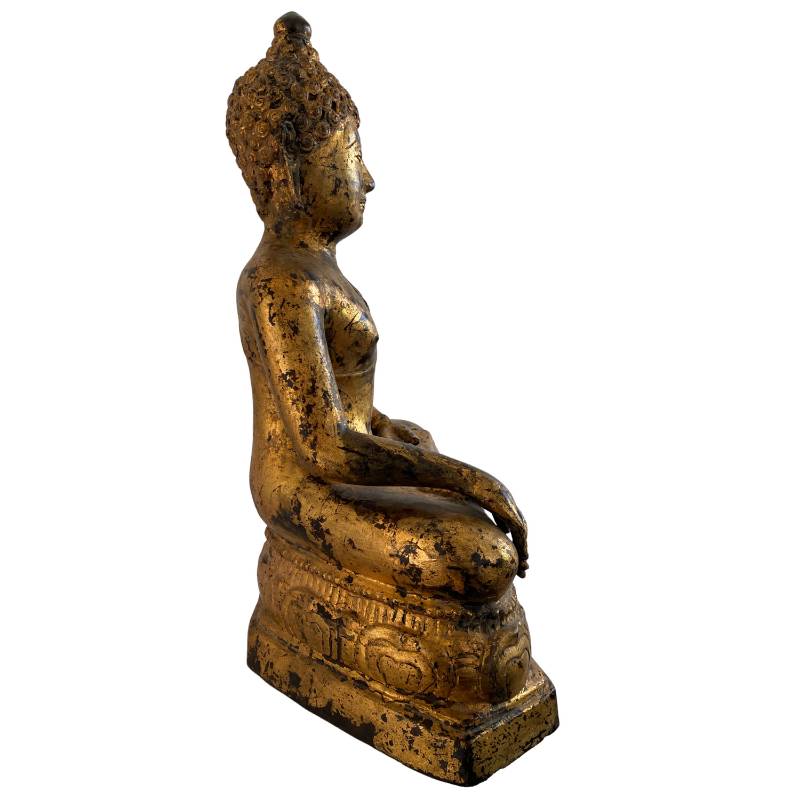 Burmese temple Buddha statue in Mandalay tradition, bronze, 19th century, Lot 159