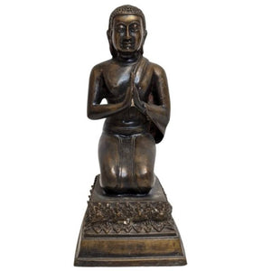 Bouddha en bronze agenouillé en Anjali mudra – Birmanie, XVIIIe-XIXe siècle