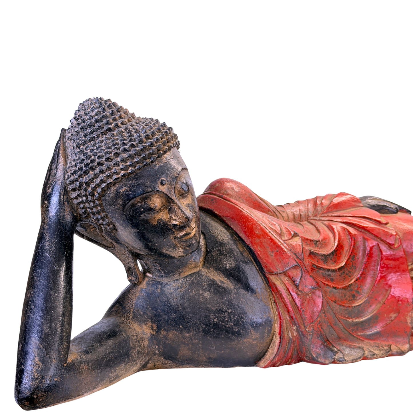 Reclining Buddha from Myanmar viewed from the rear