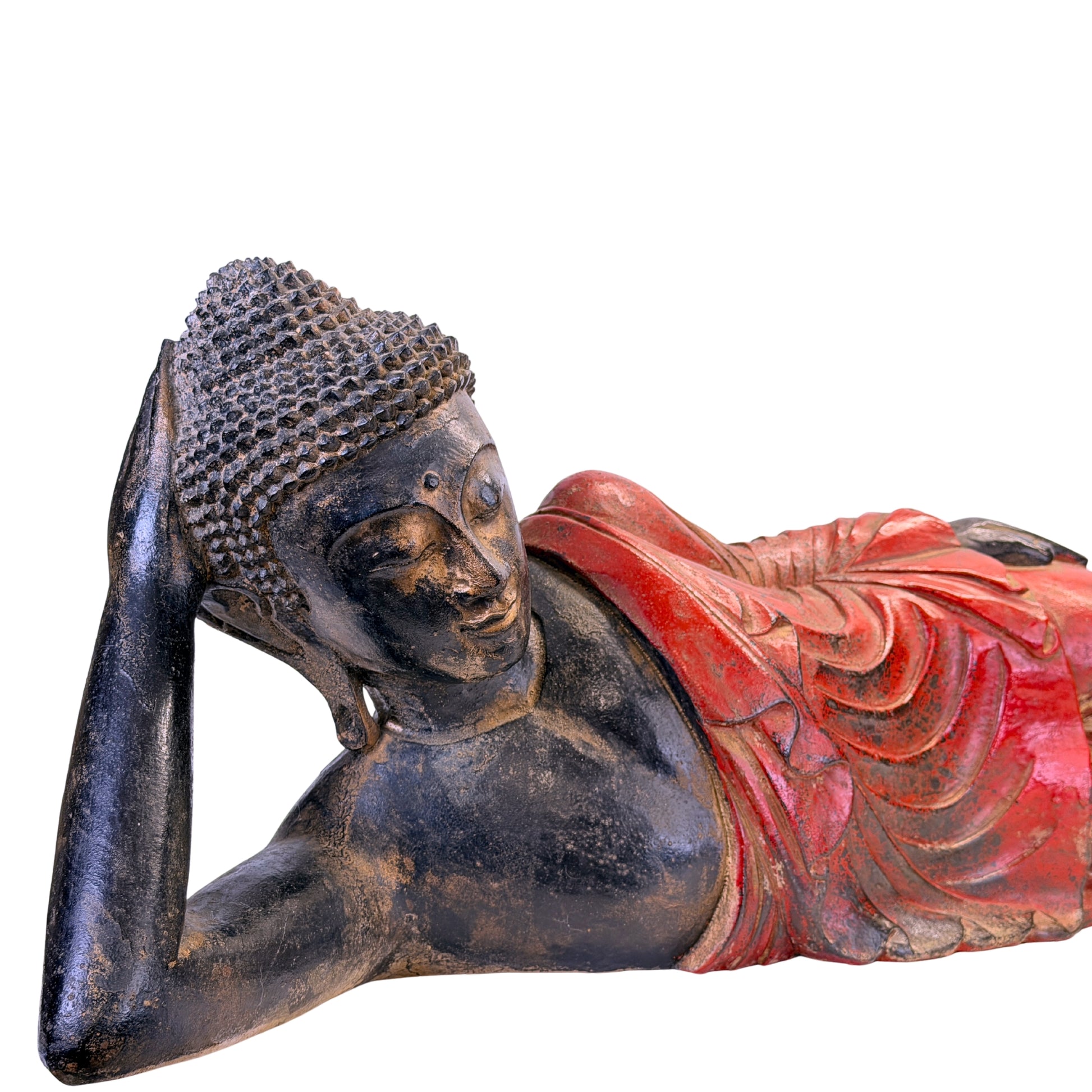 Reclining Buddha from Myanmar viewed from the rear