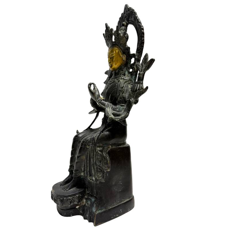Antique bodhisattva figure from China made of bronze