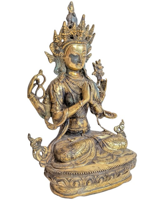 Bodhisattva of Compassion bronze Tibetan Buddhist art